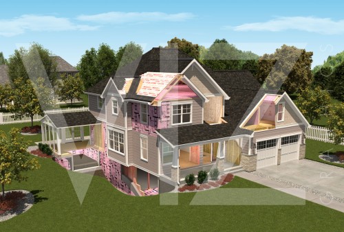 Owens-Corning-Insulation_Roofing-House-Cutaway-Rendering