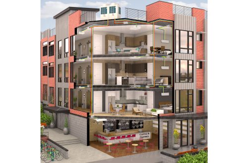 VIZ Graphics - Toshiba Condo Building Cutaway Rendering