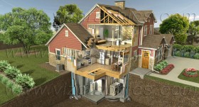 VIZ Graphics - 3D House Cutaway Rendering