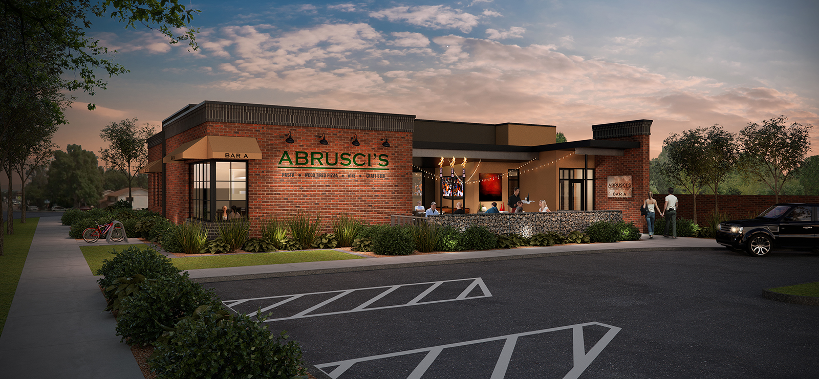 Abrusci’s Restaurant Exterior Rendering